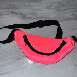Neon pink fanny pack